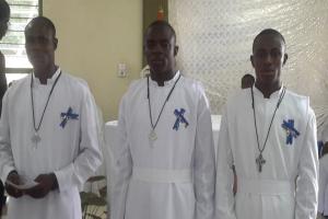 three brothers who have taken their first vows...