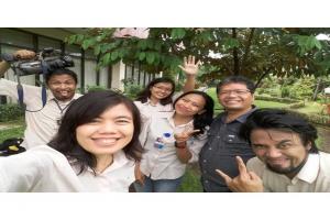 Theo and his friends at Kanisius Printing and Publishing in Jogjakarta