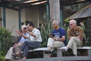 Martin and others was watching "jathila" (horses dance)