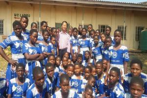 Martin Dariyo and pupils in Malawi